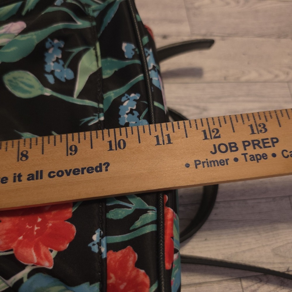 Kate Spade Small Backpack Purse Hummingbird Black Floral - Picture 10 of 12